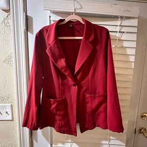 Dark red blazer